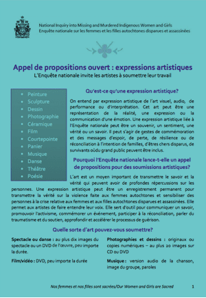 Appel de propositions ouvert : expressions artistiques
