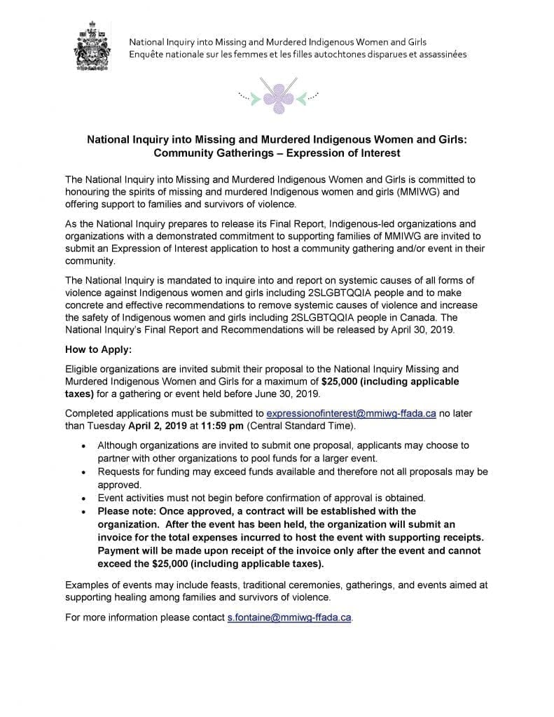 Community Gatherings – Expression of Interest